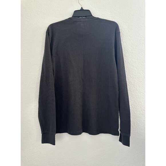 Old Navy Men's Soft-Washed Thermal Waffle Knit T-Shirt L Dark Gray Crew Comfy - Picture 3 of 9